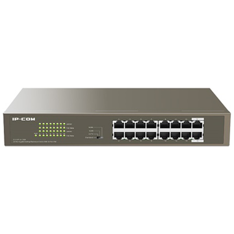 IP-COM Switch PoE - G1116P-16-150W (16x1Gbps; 16 af/at PoE+ port; 135W