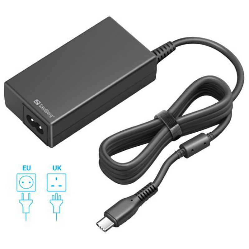 Sandberg Hálózati adapter 65W - USB-C AC Charger PD65W EU+UK (Max.: 65W