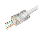 RJ45 Cat5 átfűzhető csatlakozó UTP kábelre