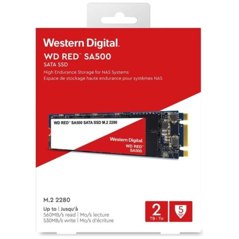 Western Digital SSD 2TB - WDS200T1R0B (Red